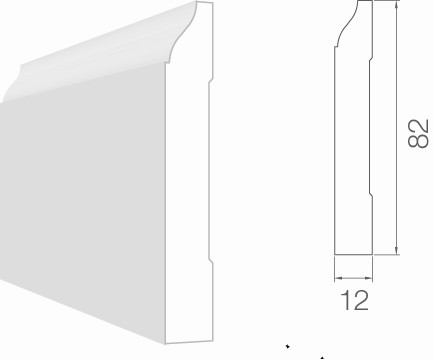 ZOCALO RECTO EPS XR-71 13X70X2400MM (6066)